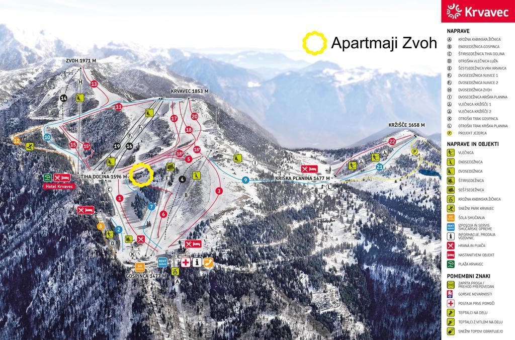 Apartments Zvoh, Krvavec, Ski-In, Ski-Out Cerklje na Gorenjskem Exteriér fotografie